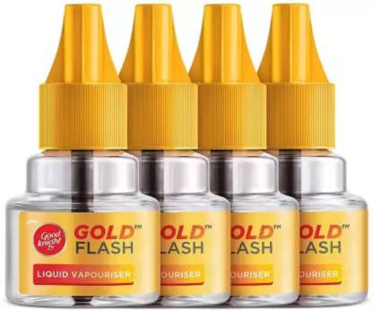 Good knight Gold Flash Liquid Vapourizer Mosquito Repellent Refill - Lavender Fragrance (Pack of 4)