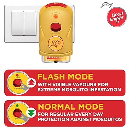 Good knight Gold Flash Liquid Vapourizer Mosquito Repellent Refill - Lavender Fragrance (Pack of 8)