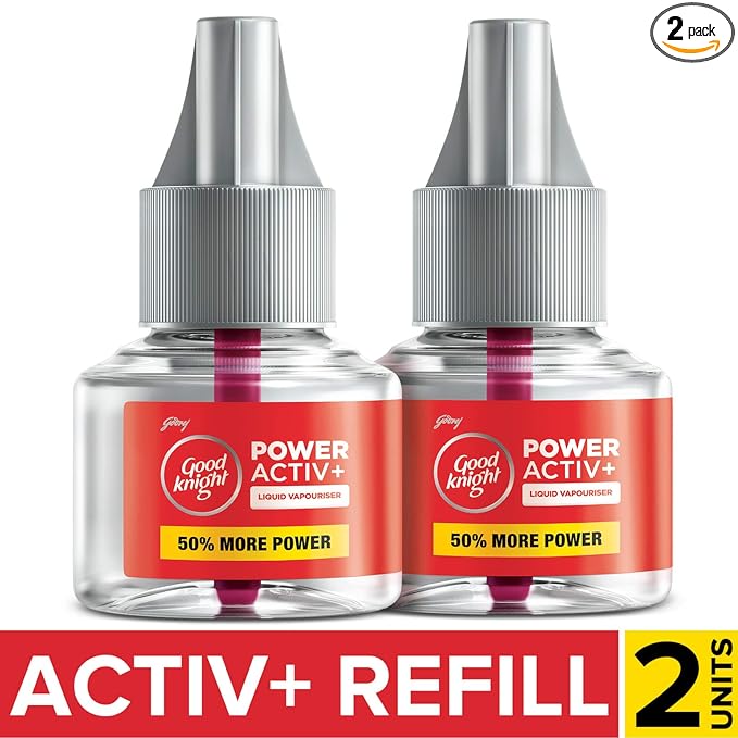 Good Knight Power Active + Cartridge Refill Liquid (Pack Of 2)