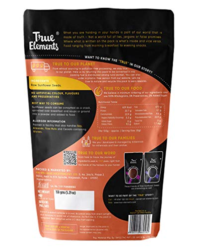 True Elements Raw Sunflower Seeds