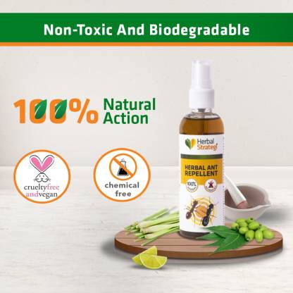 Herbal Strategi JustOut Ant Repellent Spray Ant Repellent for Home (Pack of 2)