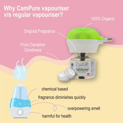 Mangalam CamPure Camphor Power Mosquito Liquid Vaporiser Refill (Pack of 3)