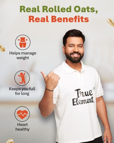 True Elements True Elements Rolled Oats - 100% Dust Free, Uniform sized Oats