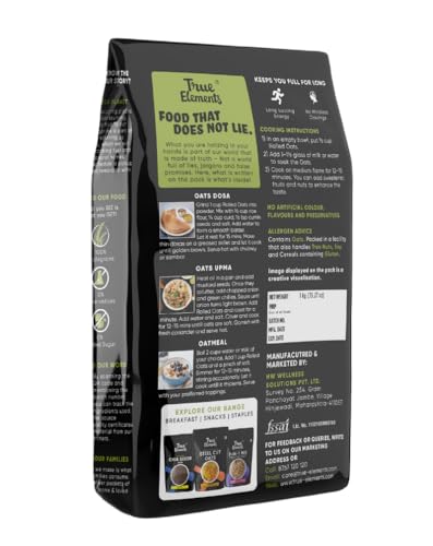 True Elements True Elements Rolled Oats - 100% Dust Free, Uniform sized Oats