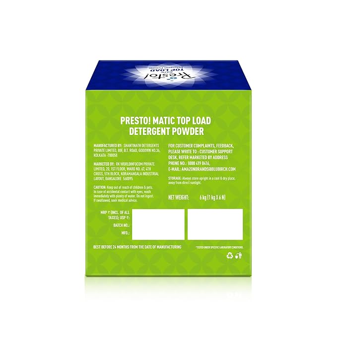 Amazon Brand - Presto Matic Top Load Detergent Powder