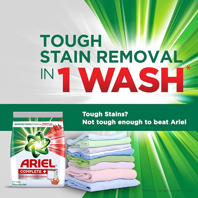 Ariel Complete + Semi Auto and Hand Wash Detergent Washing Powder