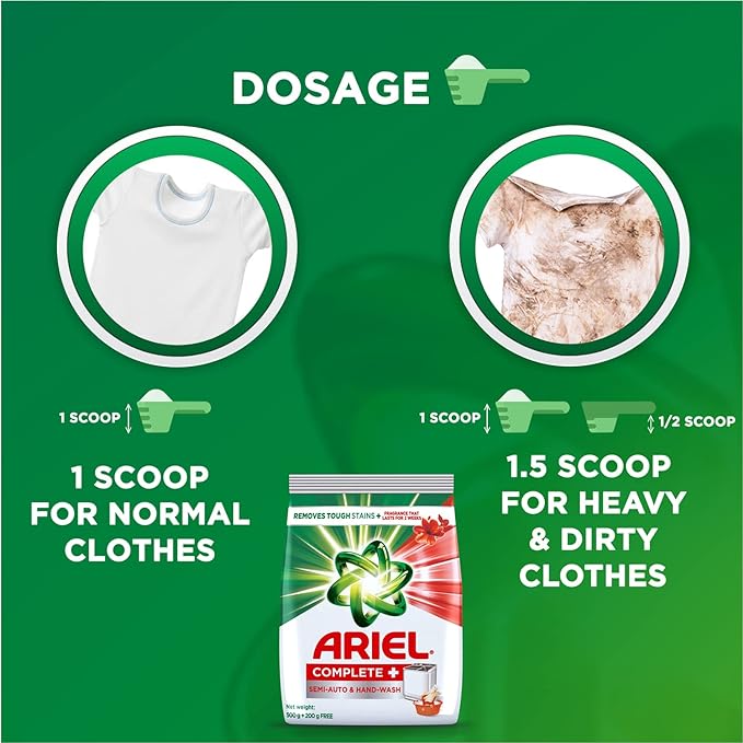Ariel Complete + Semi Auto and Hand Wash Detergent Washing Powder