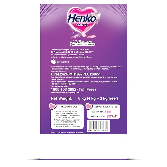 Henko Matic Powder New Top Load Detergent