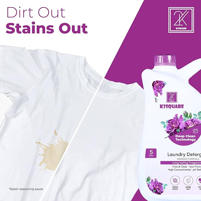 K2SQUARE Free and Gentle Laundry Detergent Liquid Soap Purple