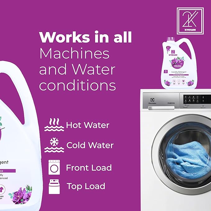 K2SQUARE Free and Gentle Laundry Detergent Liquid Soap Purple
