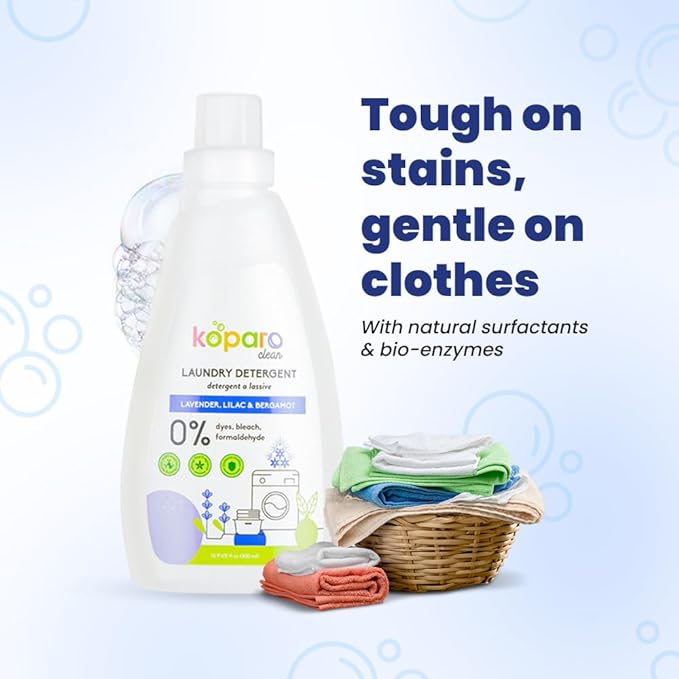 Koparo Laundry Liquid Natural & Non Toxic Eco-friendly Tough on Stains - Lavender