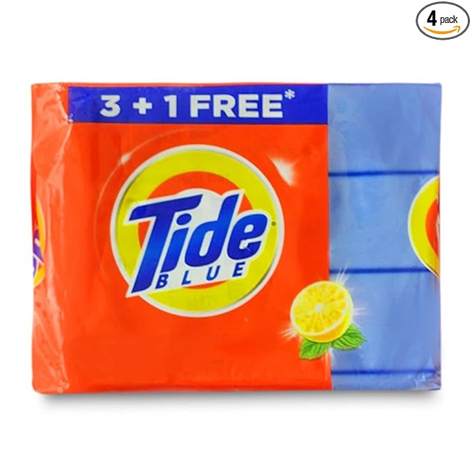 Tide Blue Detergent Bar Multipack (115G x 4) 3 + 1 Free