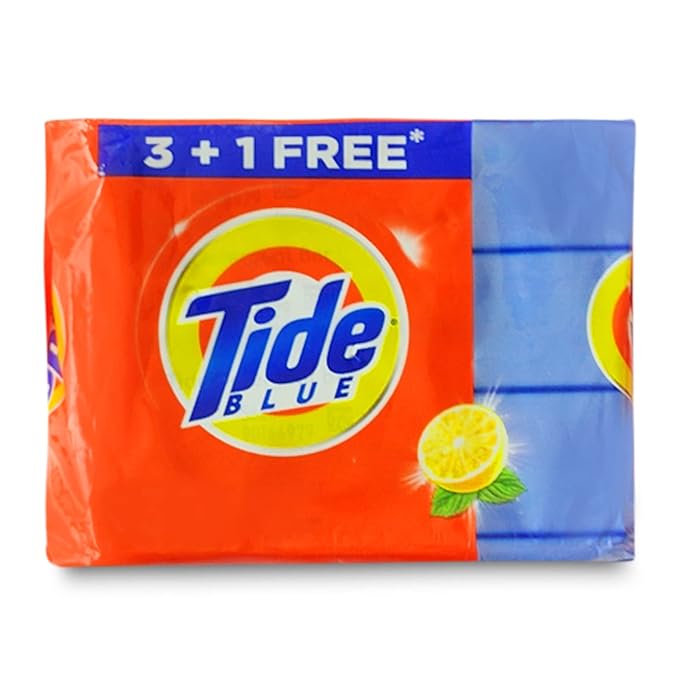 Tide Blue Detergent Bar Multipack (115G x 4) 3 + 1 Free
