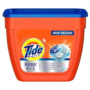 Tide Matic 4in1 PODs Detergent Pack 32 ct -for Top & Front load washing machine only