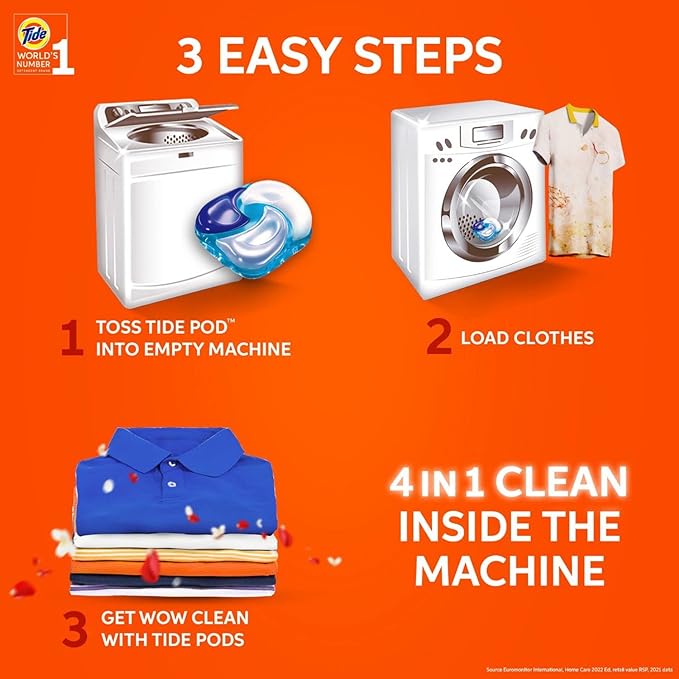 Tide Matic 4in1 PODs Detergent Pack 32 ct -for Top & Front load washing machine only