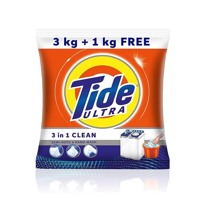 Tide Ultra Stain Magnet Clean Semi-Auto & Hand Wash Detergent Washing Powder