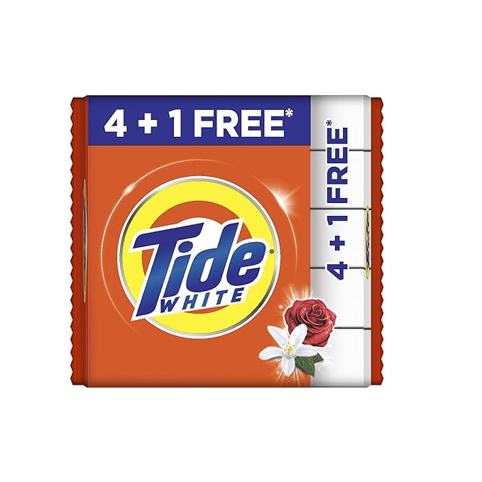 Tide White Detergent Bar Soap (Pack of 5)