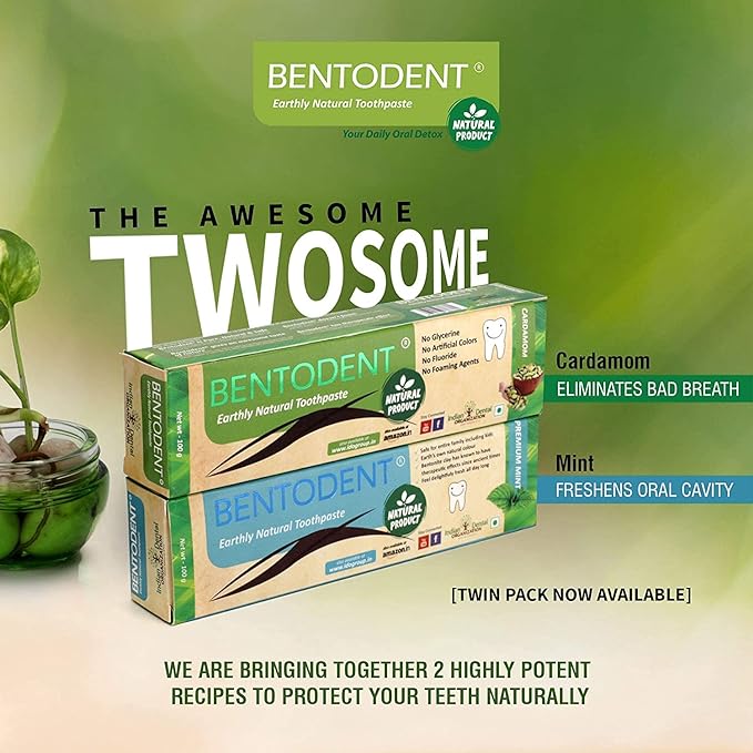 Bentodent free Mint and Cardamom Natural Oral Care Toothpaste