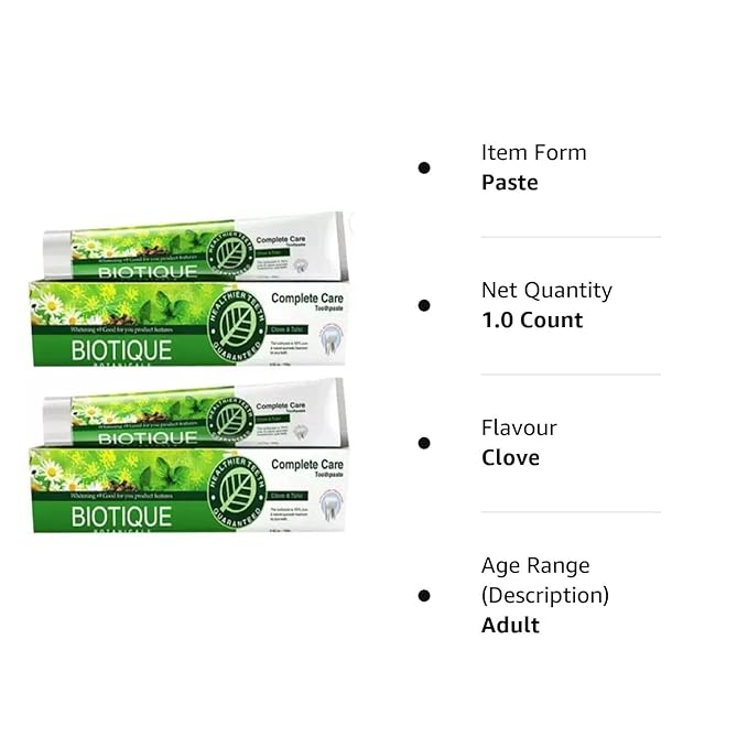 Biotique Micro Clove Action Toothpaste, Pack of 2