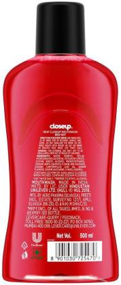Closeup Red Hot Mouthwash