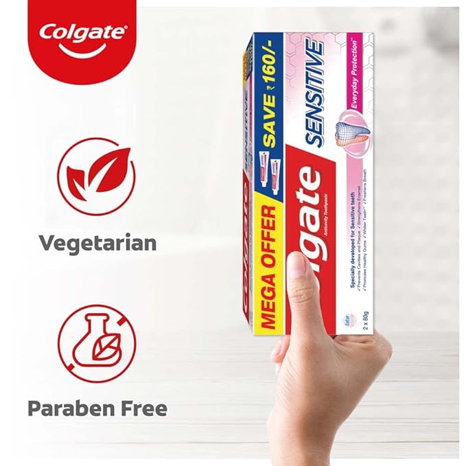 Colgate Sensitive Everyday Protection Toothpaste, Pack of 2