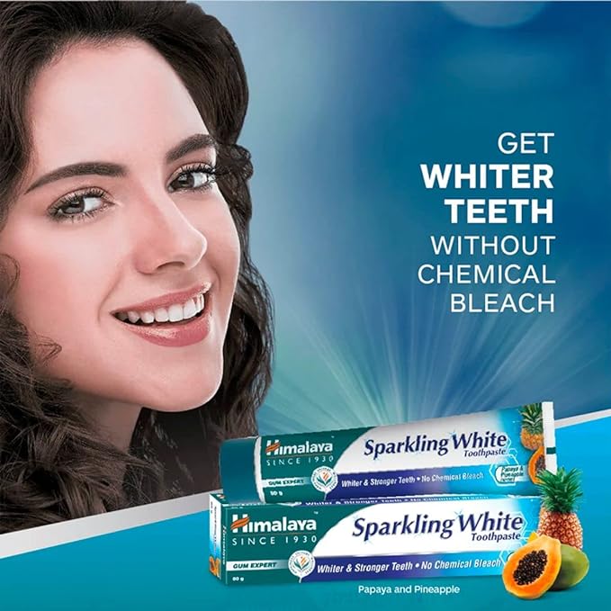 Himalaya Sparkling White Toothpaste, Pack of 2