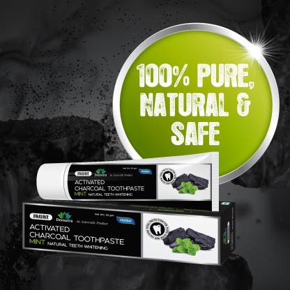 Jagat Devsutra Dr Trusted Ayurvedic HERBAL Activated Charcoal Toothpaste & Fresh Mint Toothpaste, Pack of 2