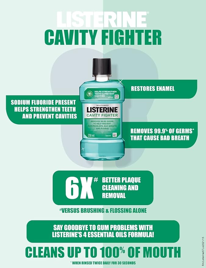 Listerine Cavity Fighter Mouthwash, Pack of 3