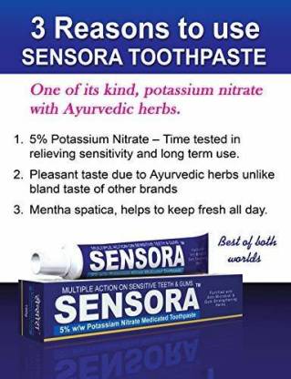 Sensora Herbal Sensitivity Relief Toothpaste, Pack of 3