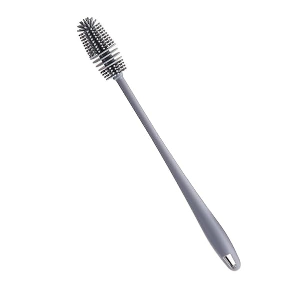E-COSMOS Bottle Cleaning Brush Silicone Long Handle, Blue