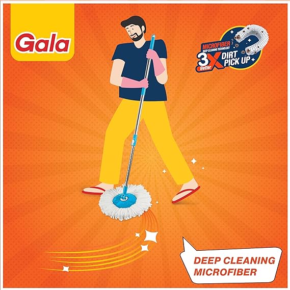 Gala e-Quick Spin Mop Easy Wheels & Big Bucket