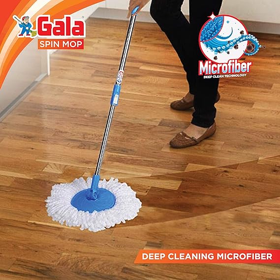 Gala Spin Mop Extendable Handle with Microfiber Refill