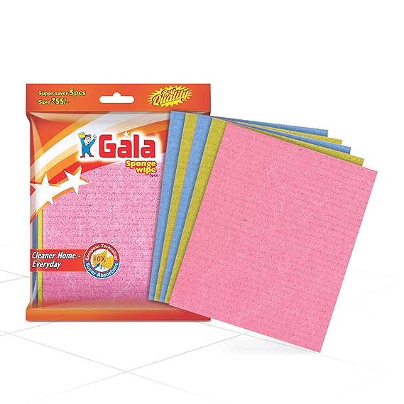 Gala Sponge Wipe for Kitchen, Pack of 5
