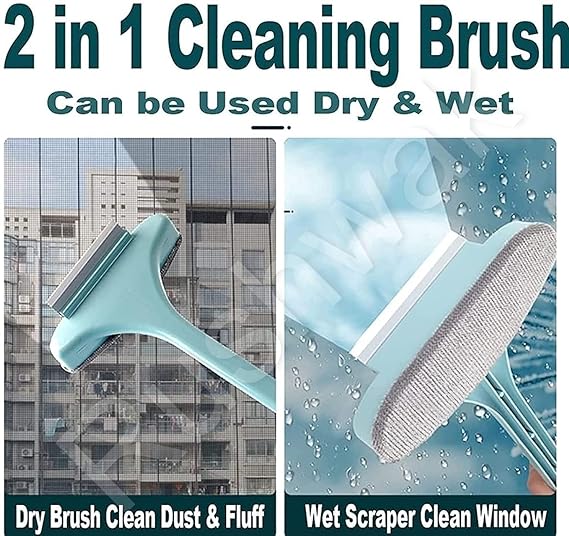 Rushwak Multifunctional Screen Brush 2 in 1 Mesh Cleaning Brush & Wiper