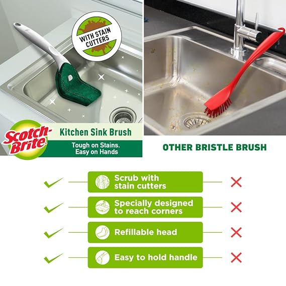 Scotch Brite Plastic Kitchen Sink Brush Scotch Brite
