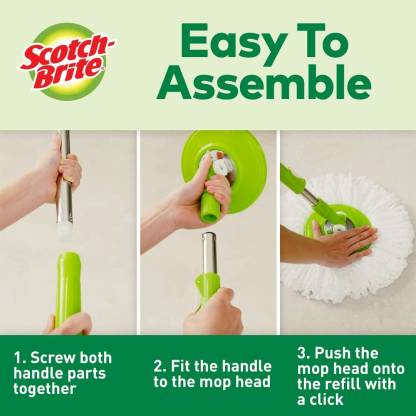 Scotch Brite Spin Mop Head and Handle