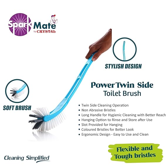Sparkmate By Crystal Twin Side Toilet Brush