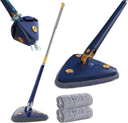 VYOOx 360 Rotatable Adjustable Triangle Cleaning Mop with Stainless Steel Long Handle