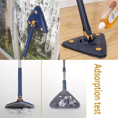 VYOOx 360 Rotatable Adjustable Triangle Cleaning Mop with Stainless Steel Long Handle