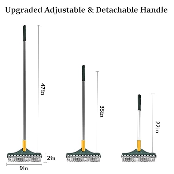 VYOOx3 in 1 Floor Scrub Brush Tiles Cleaning Brush with Handle