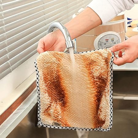 wolpin Microfiber Cleaning Clothes, Pack of 5