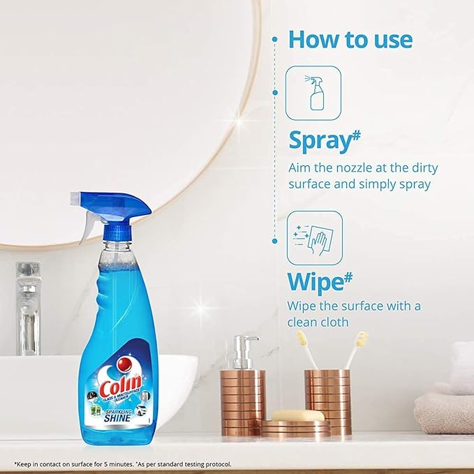 Colin 25L Glass and Surface Cleaner Liquid Spray Refill and Spray Combo