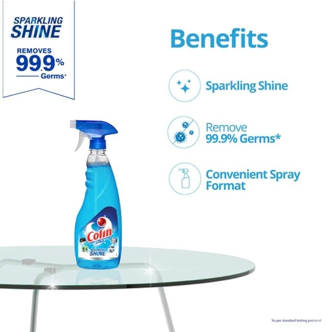 Colin Glass and Surface Cleaner Liquid Spray, 500ml, Pack of 3