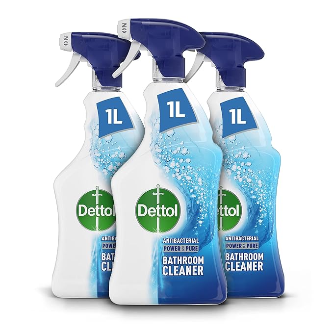 Dettol Bathroom Cleaner Spray Power Pure, Pack of 3