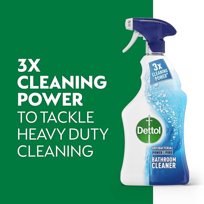 Dettol Bathroom Cleaner Spray Power Pure, Pack of 3