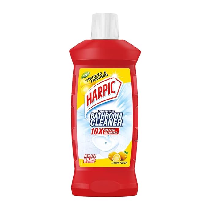 Harpic Bathroom Cleaner Liquid and New Thicker Bathroom Floor Cleaner Red Harpic Bottle