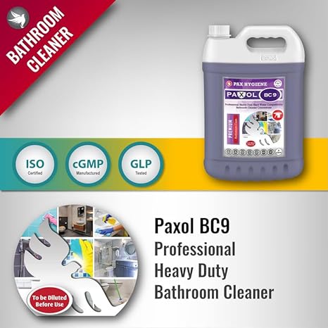 Paxol BC9 Professional Heavy Duty Hard Water Compatible Bathroom Cleaner Concentrate