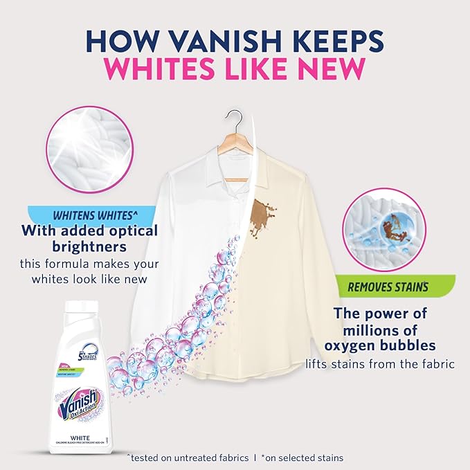 Vanish White Chlorine Bleach Free Detergent Stain Remover
