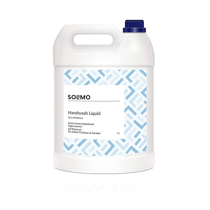 Amazon Brand Solimo Handwash Liquid Refill Can, Sea Minerals