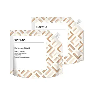 Amazon Brand Solimo Handwash Liquid Refill, Honey Almond, Pack of 2